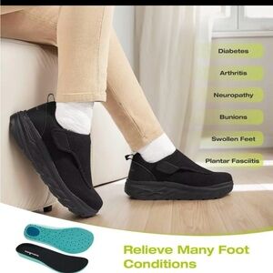 Ortho Comfoot Men’s Black Comfort/Orthopedic/Diabetic Shoes